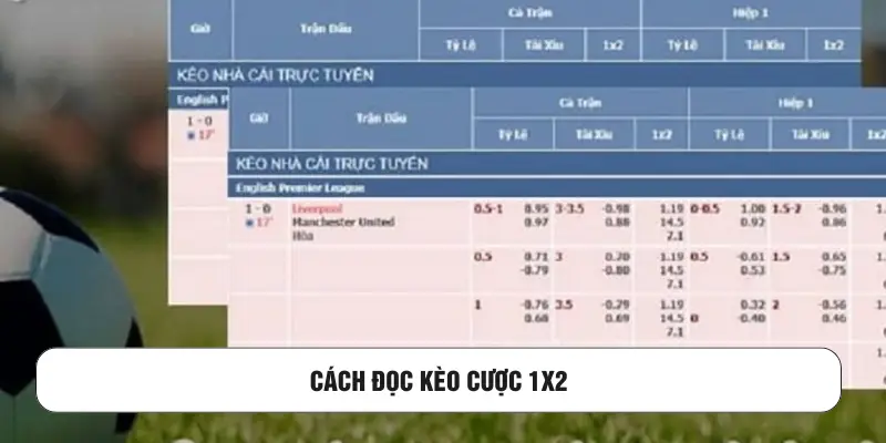Cách đọc kèo cược 1x2